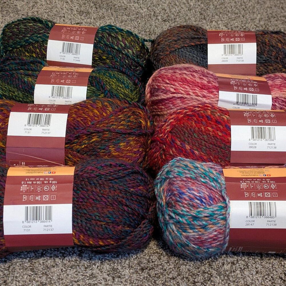 Nako Hercai Airwool 8 skein lot of yarn